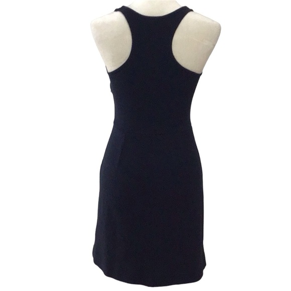 J Crew Black Racerback Dress Size 00 - Picture 3 of 4